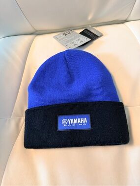 Yamaha Racing Knit Cuffed Beanie - Blue & Black